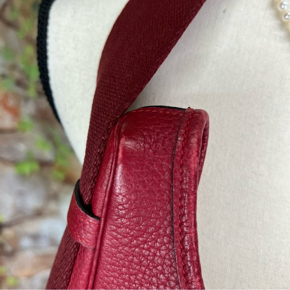 AUTHENTIC HERMES Clemence Tsako Hobo Rouge Adjustable Shoulder Strap Bag - Picture 13 of 15